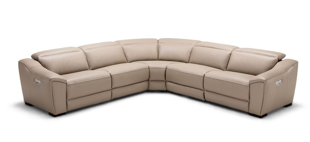 Premium Italian leather motion sectional sofa by J&M
