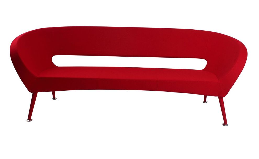 Lounge style red cashmere fabric sofa by J&M