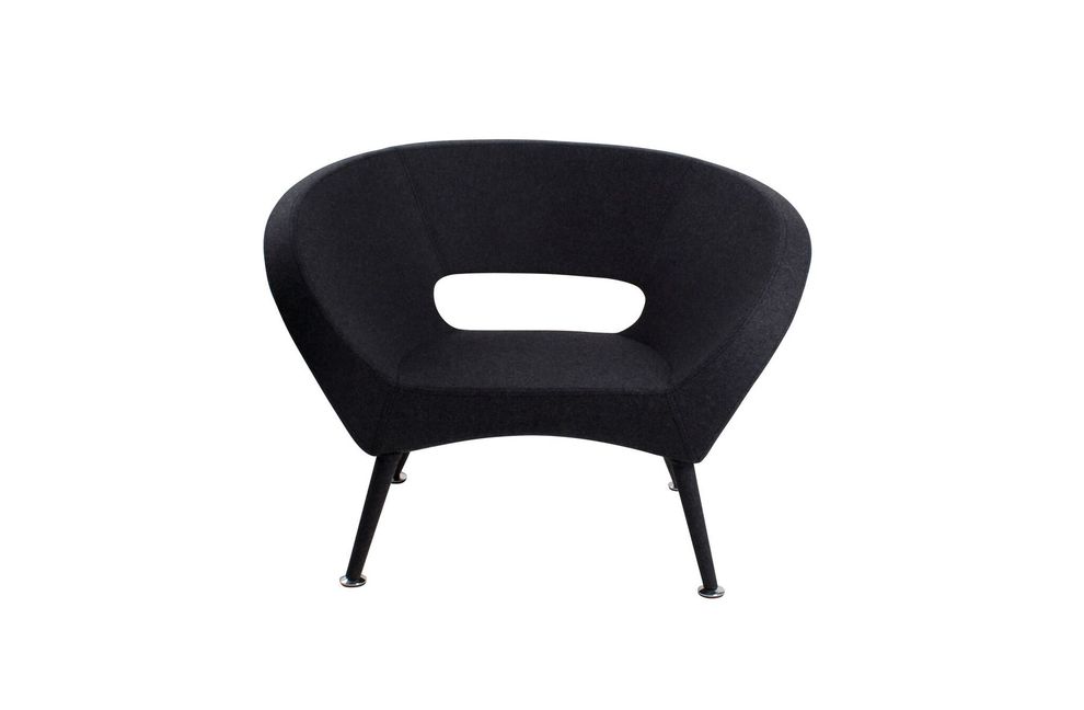 Lounge style cashmere gray fabric chair by J&M