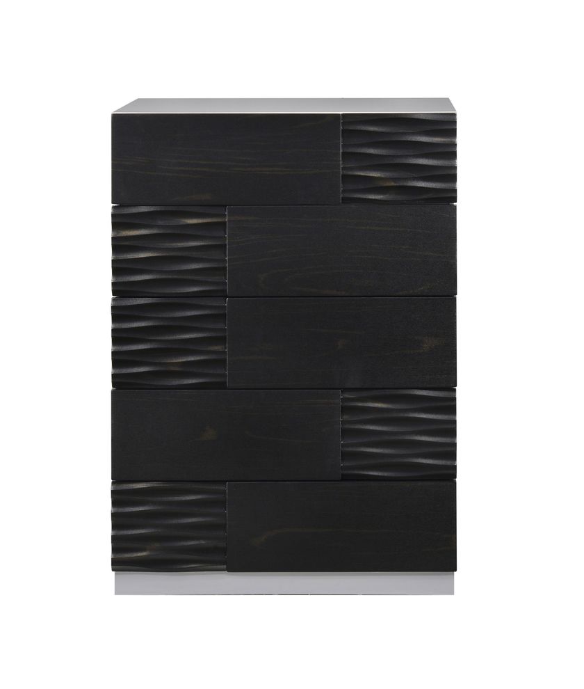 Black/gray glossy contemporary stylish chest by J&M