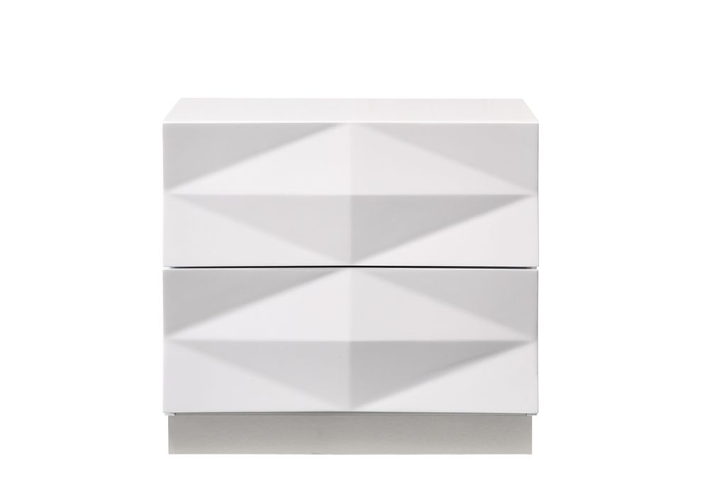 White contemporary nightstand by J&M