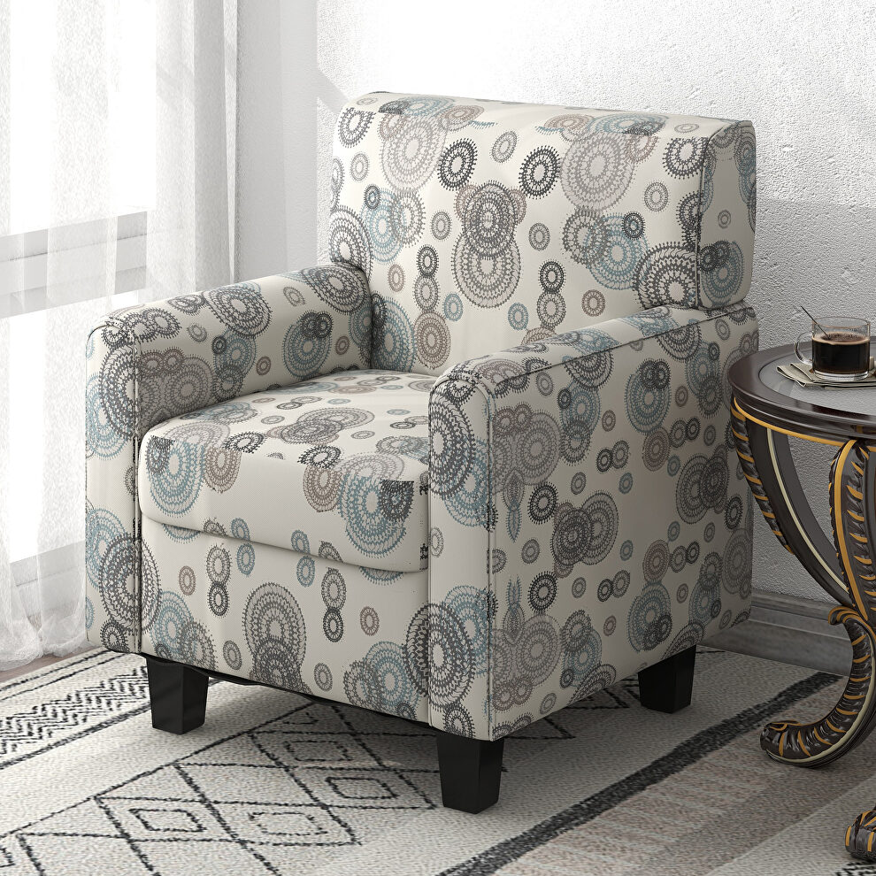 Ustyle flower linen upholstery accent armchair by La Spezia