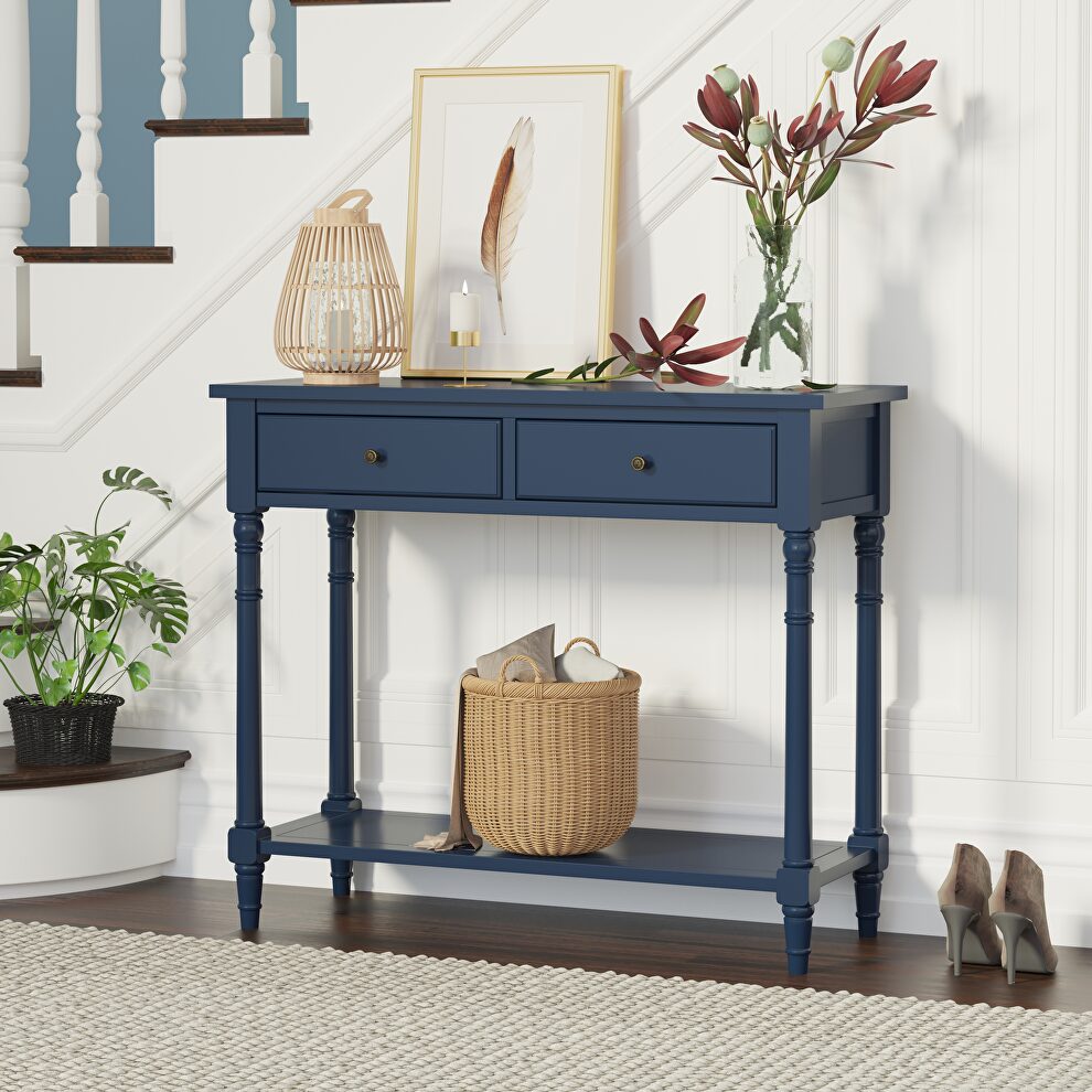 Blue wood american solid wood sofa table by La Spezia