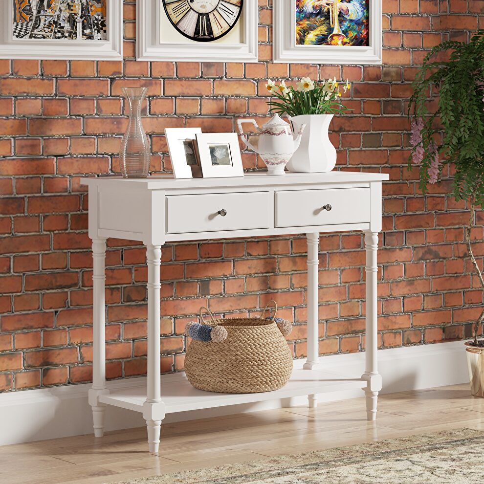 White wood american solid wood sofa table by La Spezia