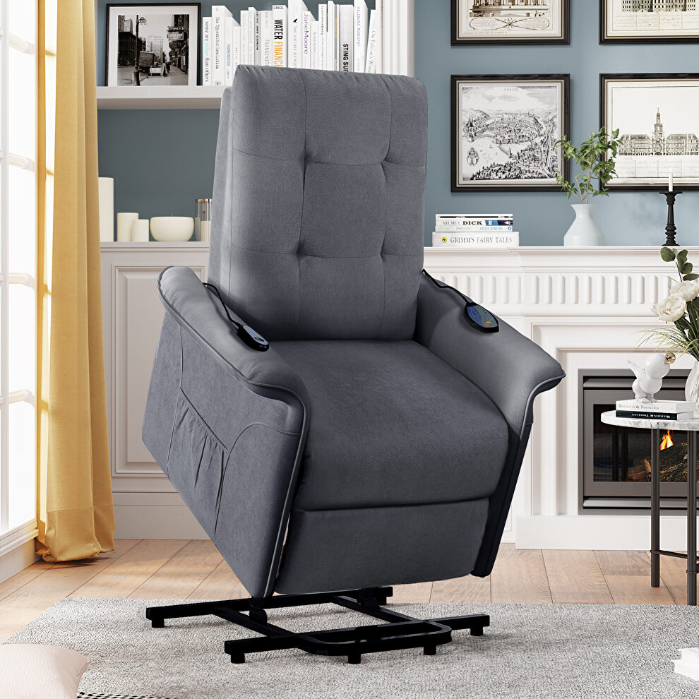 Power lift recliner chair with adjustable massage function by La Spezia
