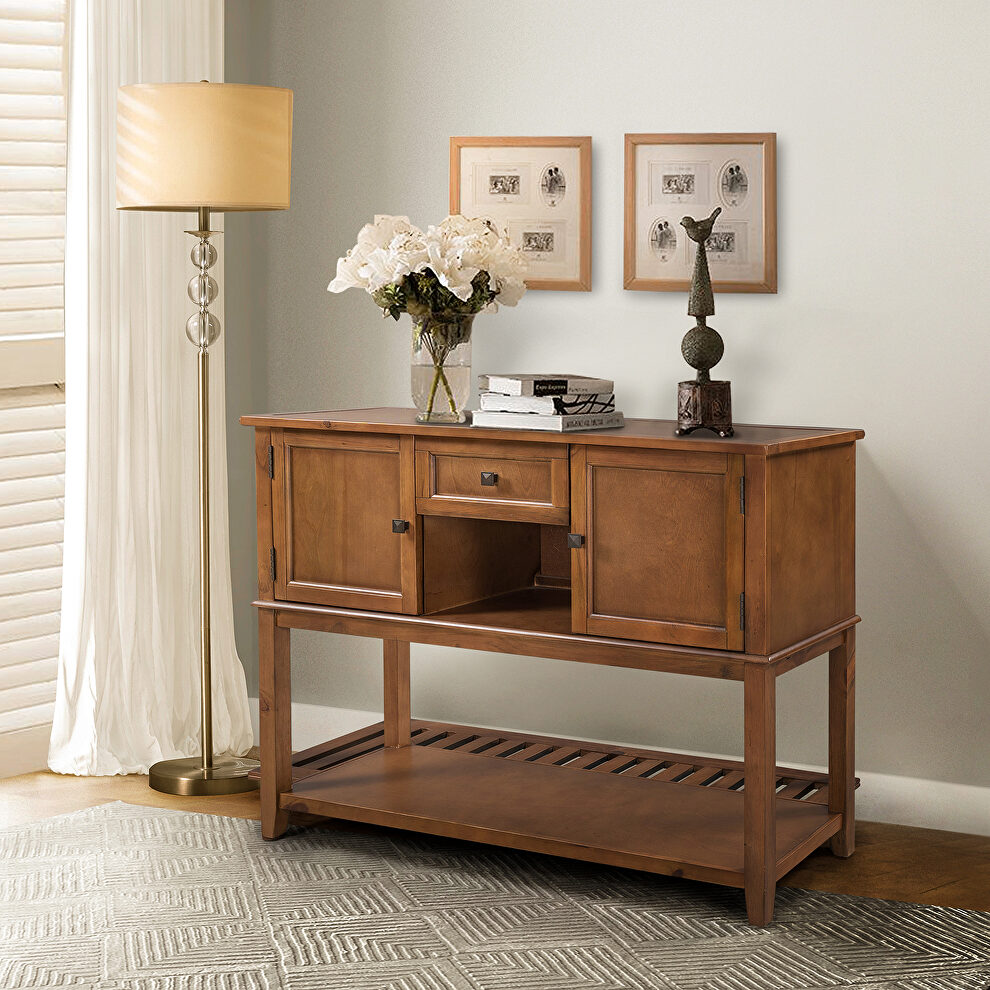 Console table with drawers in natural finish by La Spezia