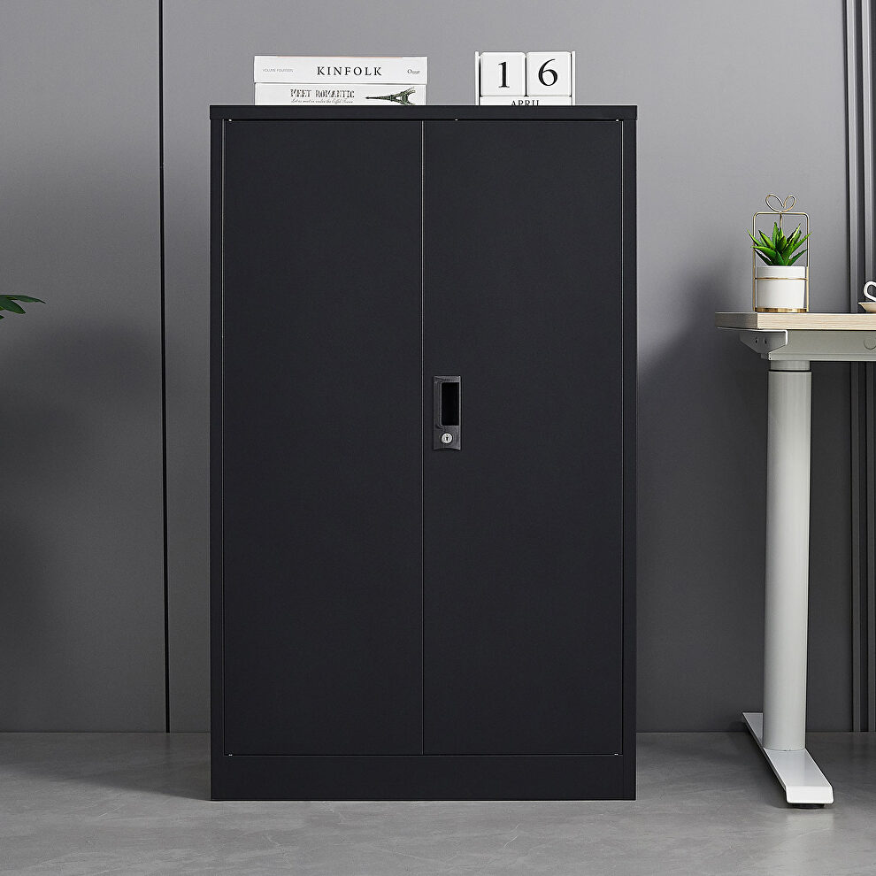 Folding file cabinet in black by La Spezia