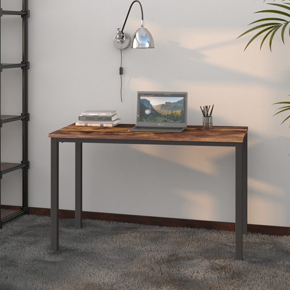 Modern minimalistic style rustic brown computer desk by La Spezia