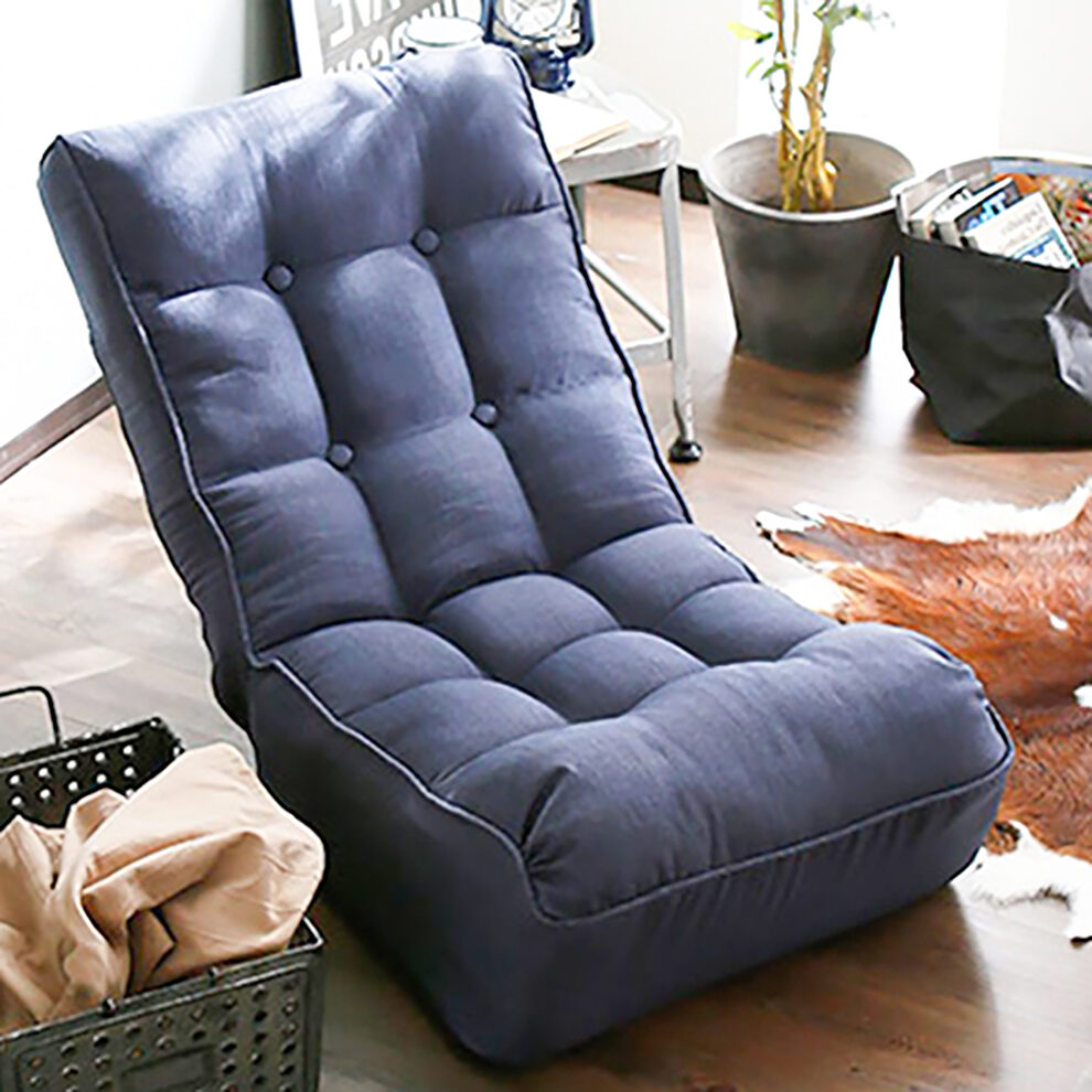 Navy single sofa, reclining japanese adjustable chair by La Spezia