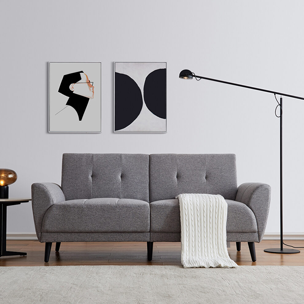 Modern gray polyester fabric sofa by La Spezia