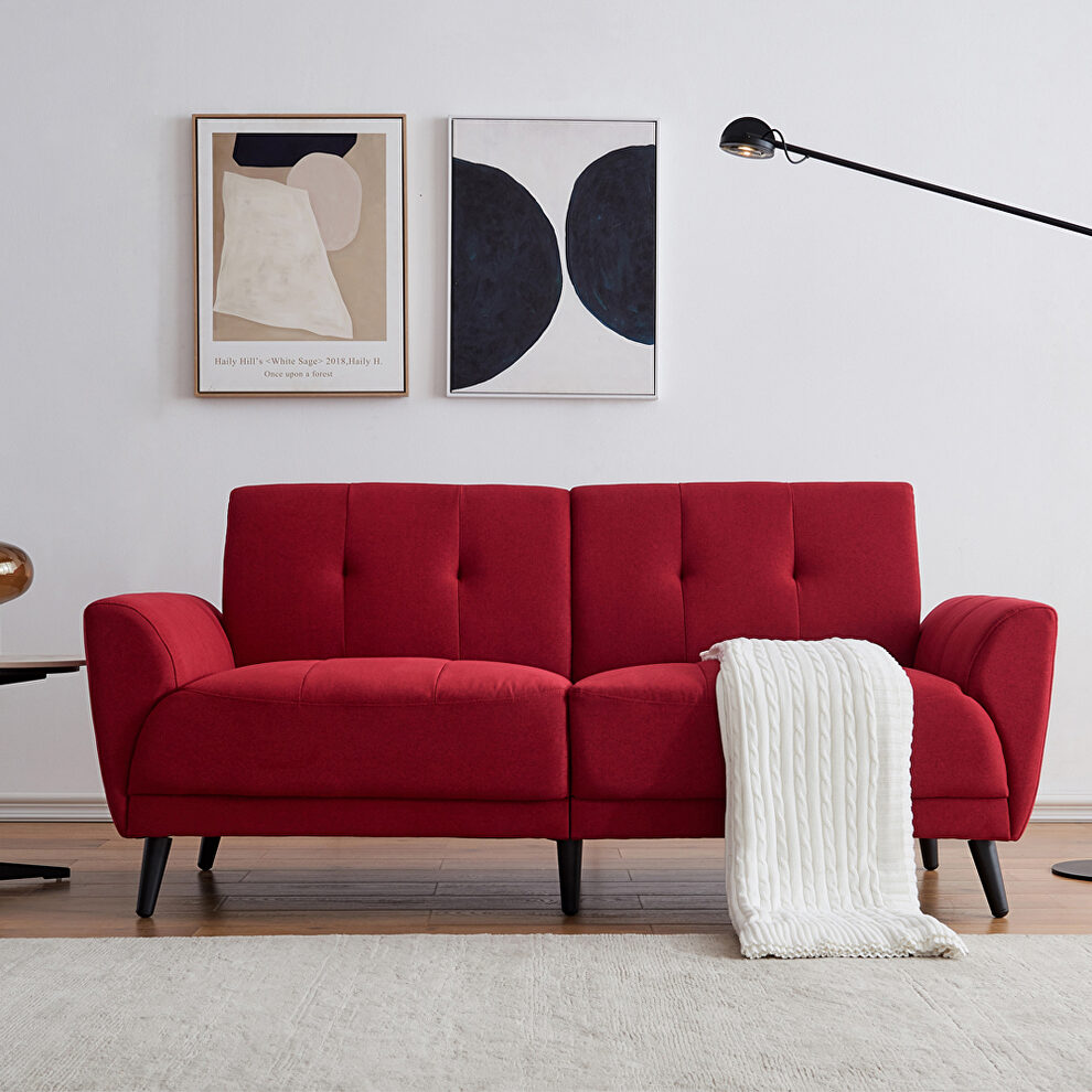 Modern red polyester fabric sofa by La Spezia