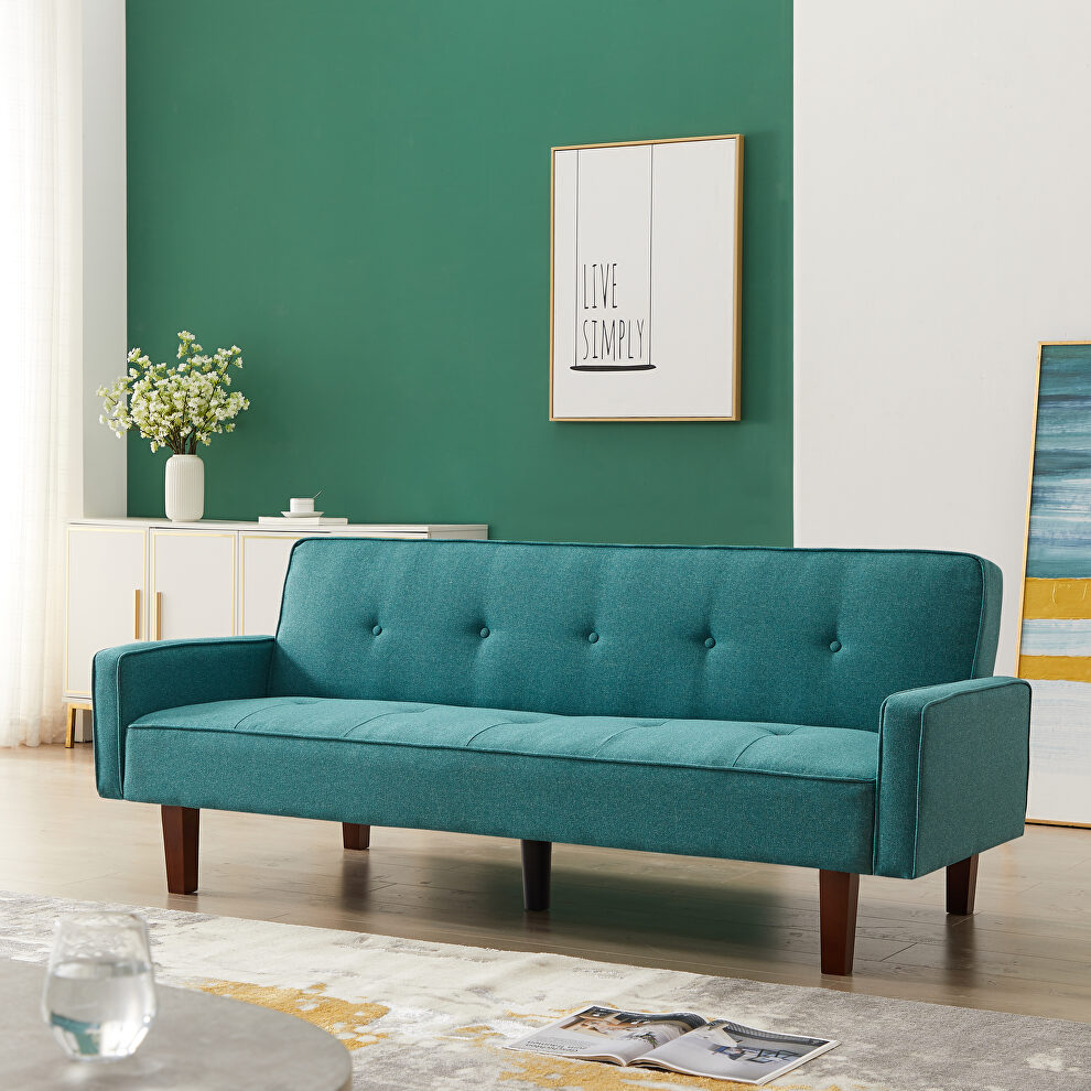 Green linen upholstery sofa bed by La Spezia