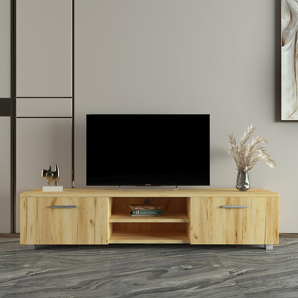 Modern design TV stand for living room in oak by La Spezia