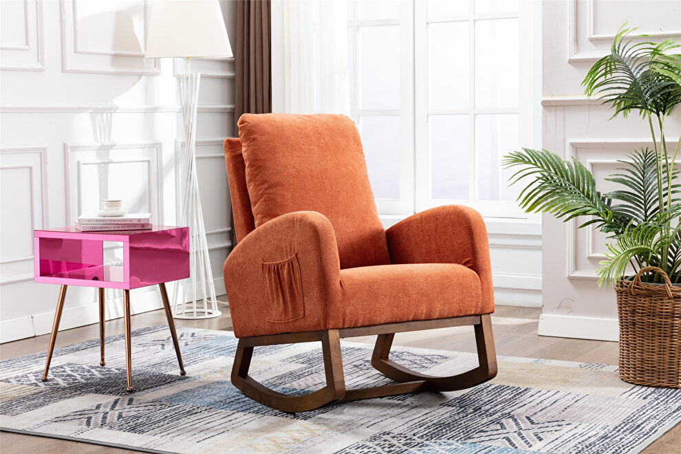 Living room comfortable rocking chair living room chair orange by La Spezia