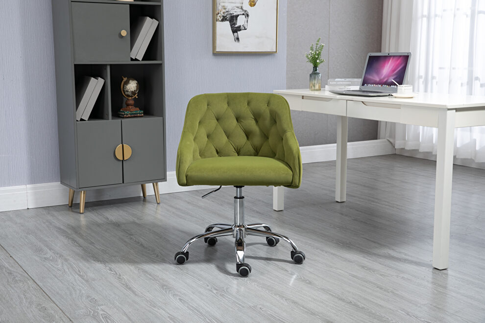 Green velvet fabric modern leisure office chair by La Spezia