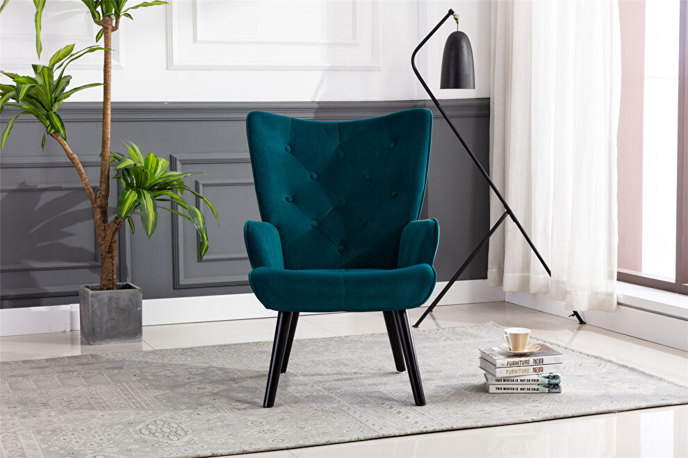 Accent chair living room/bed room, modern leisure teal chair by La Spezia