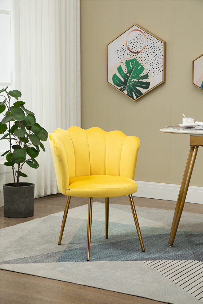 High quality mustard fabric upholstery accent chair by La Spezia
