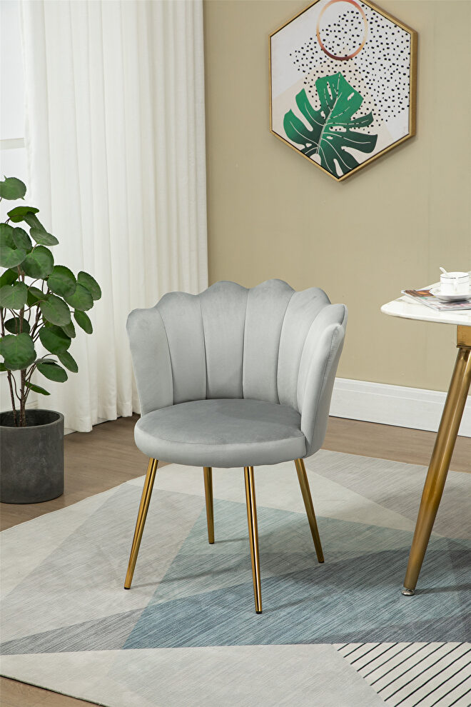 High-quality gray fabric upholstery accent chair by La Spezia