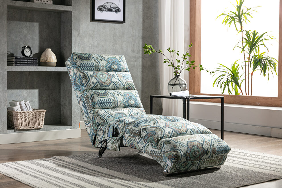 Rug flower linen modern chaise lounge chair by La Spezia