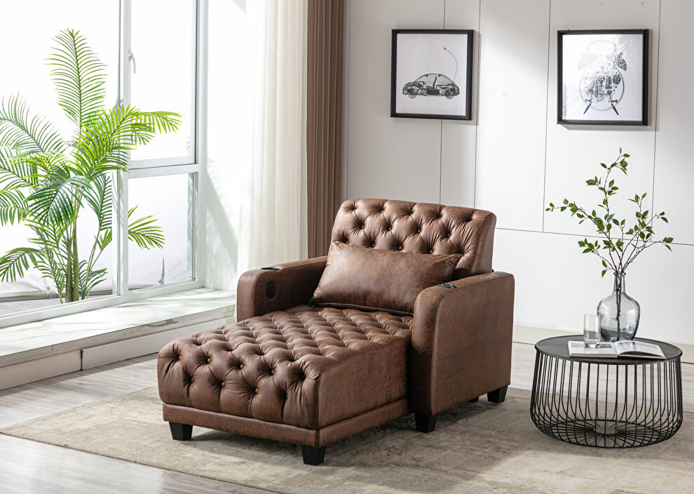 Brown high-quality fabric leisure barry sofa by La Spezia