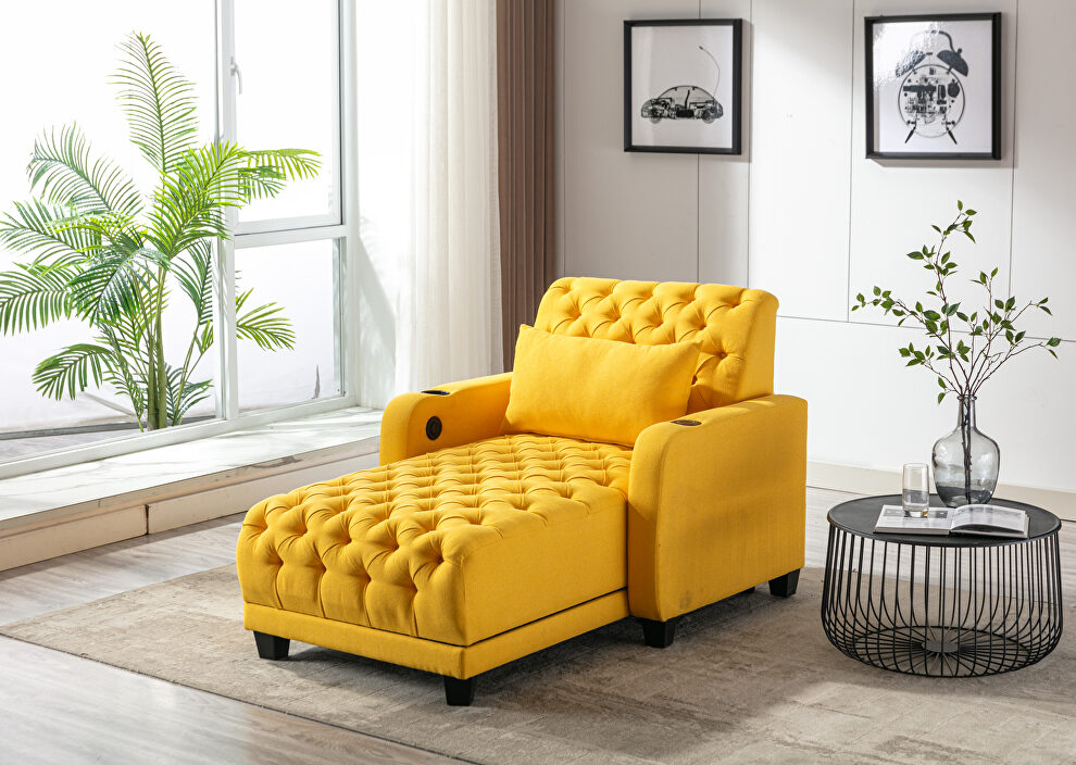 Yellow high-quality fabric leisure barry sofa by La Spezia