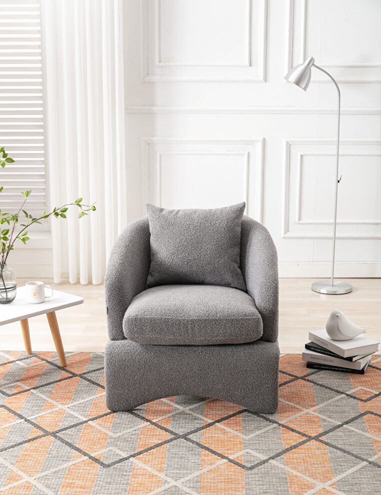 High-quality fabric leisure chair in dark gray by La Spezia