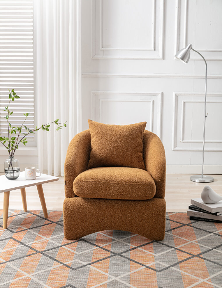 High-quality coffee fabric leisure chair by La Spezia