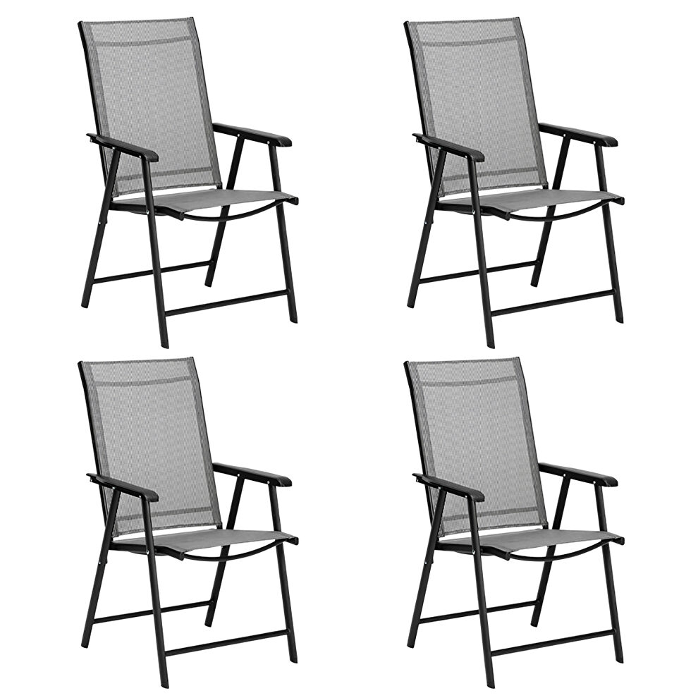 4-pack patio folding chairs portable for outdoor camping, beach by La Spezia