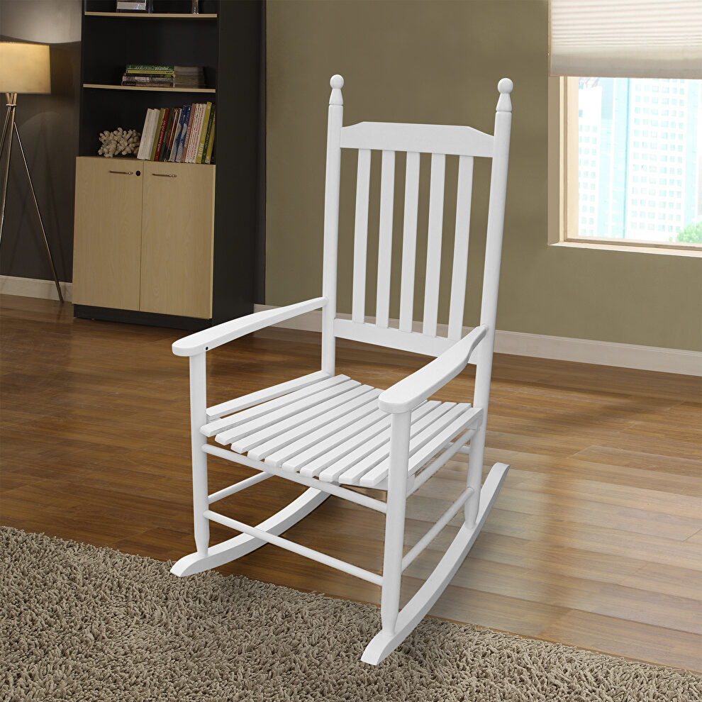 Wooden porch rocker chair white by La Spezia