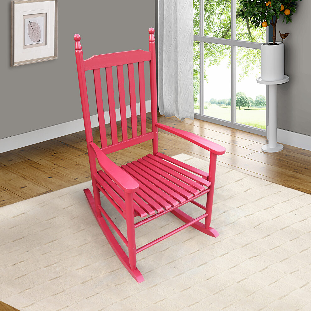 Wooden porch rocker chair red by La Spezia