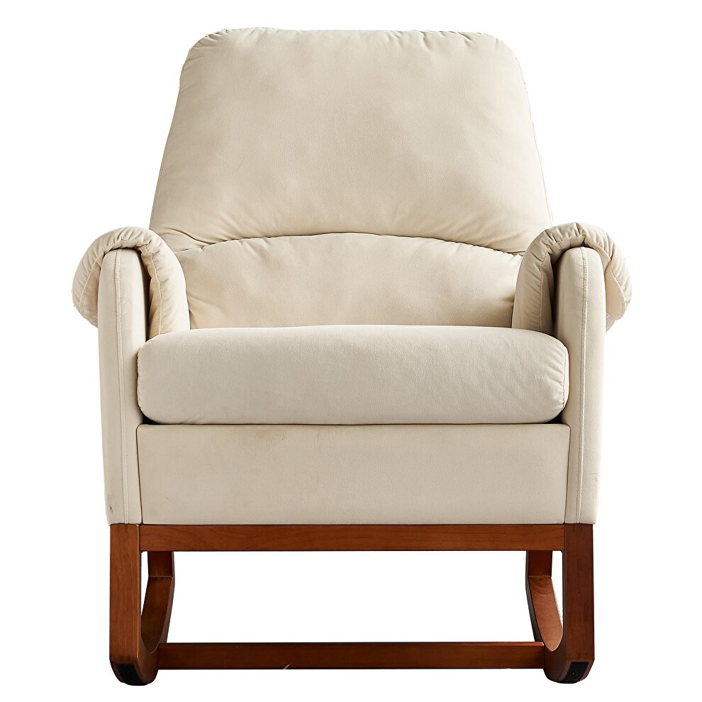 Modern comfortable velvet rocking chair for living room & reading room by La Spezia