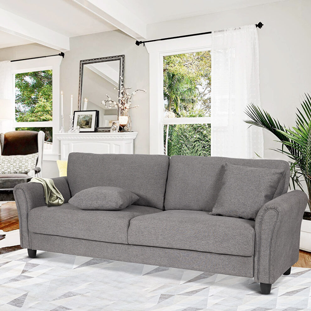 Gray modern living room sofa, 3 seat sofa couch by La Spezia