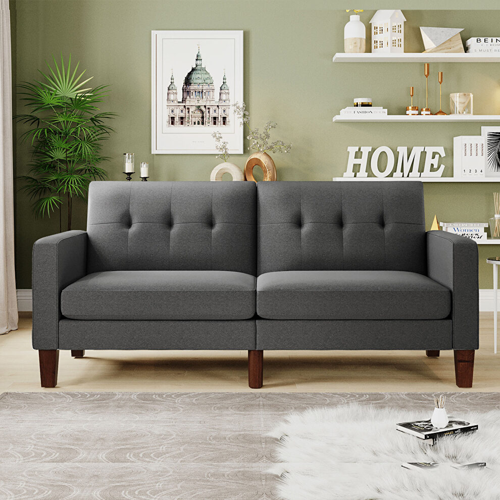 Sofa bed gray linen fabric upholstery living room sofa by La Spezia