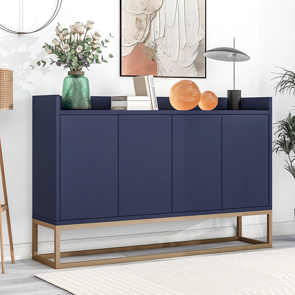 Modern sideboard elegant buffet cabinet with large storage space in navy by La Spezia