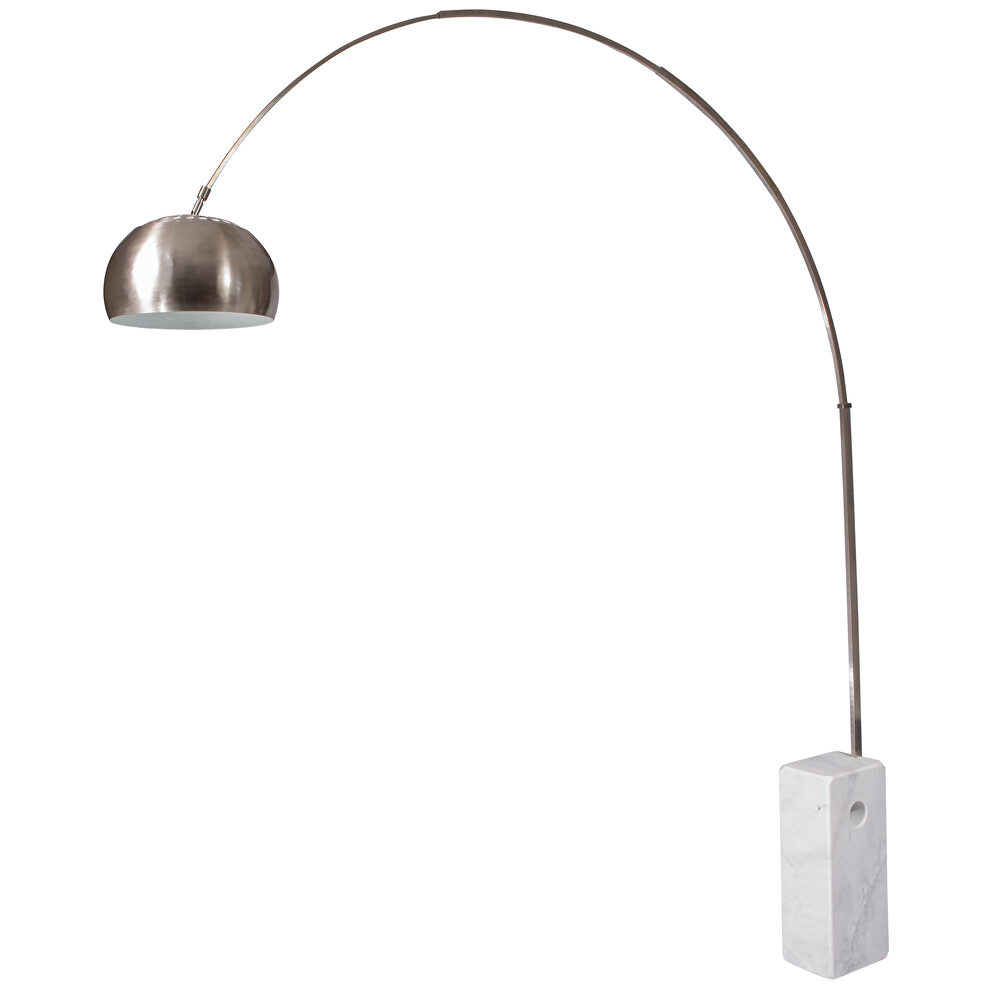 White thick Italian marble base modern lamp by Leisure Mod