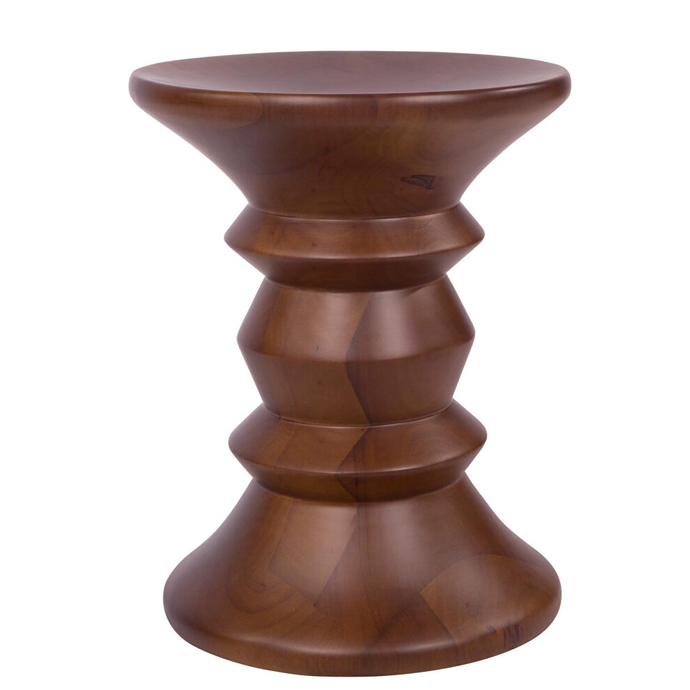 High-quality solid wood in a rich walnut finish side table by Leisure Mod