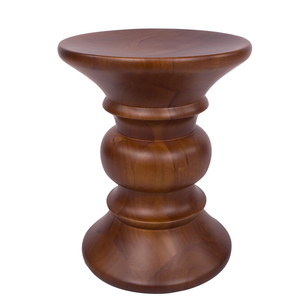 Durable solid wood in a rich walnut finish side table by Leisure Mod