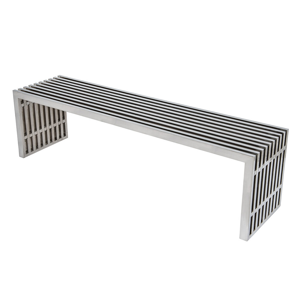 Sturdy construction stainless steel bench by Leisure Mod