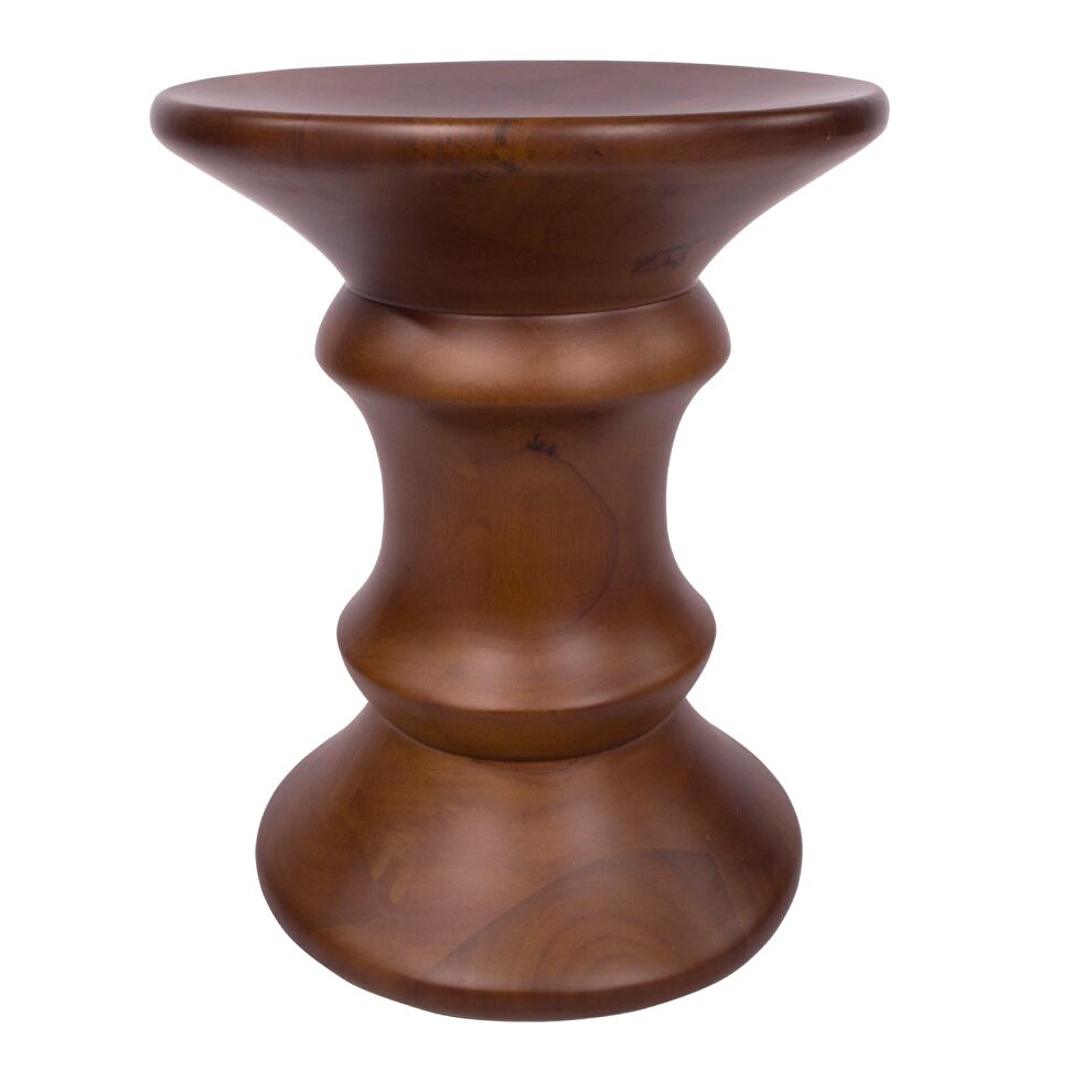Solid wood in a rich walnut finish side table by Leisure Mod
