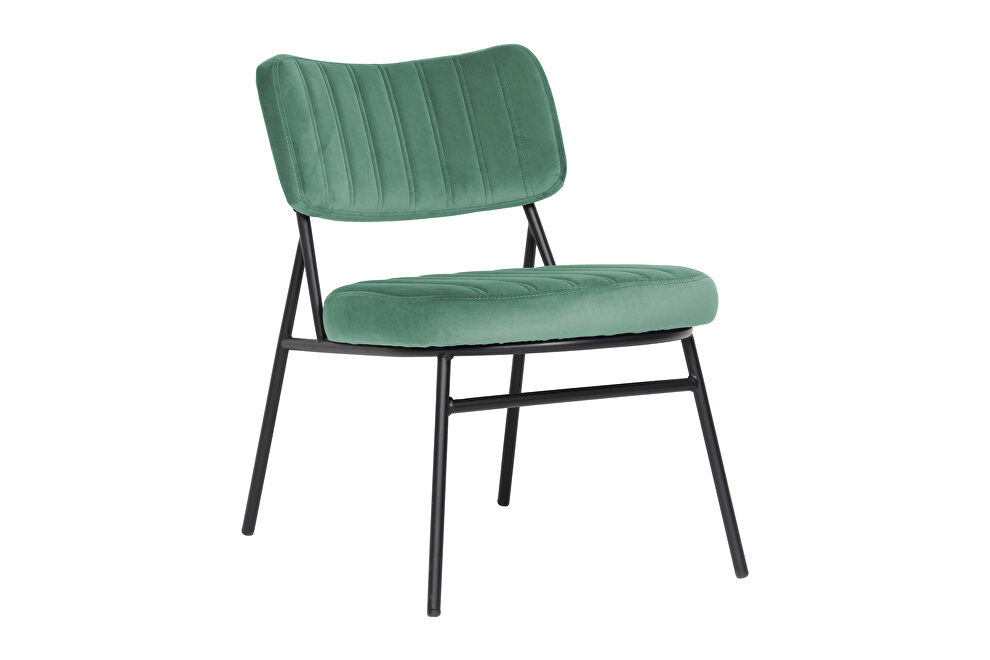 Turquoise velvet elegant accent chair by Leisure Mod