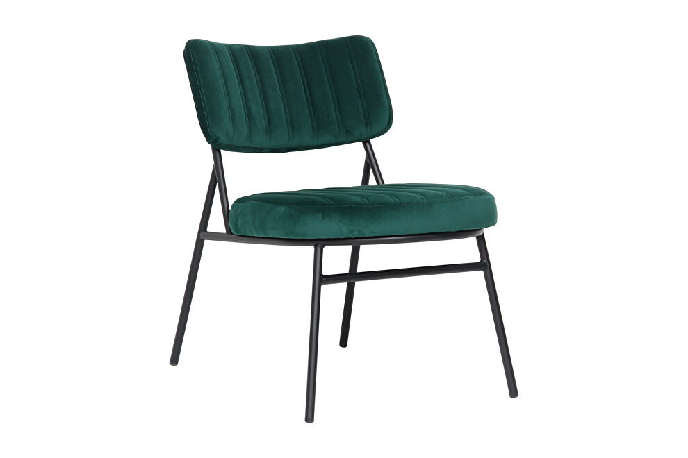 Emerald green velvet elegant accent chair by Leisure Mod