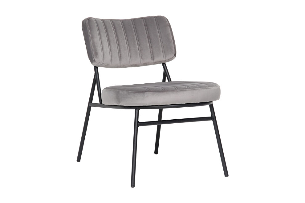 Fossil gray velvet elegant accent chair by Leisure Mod