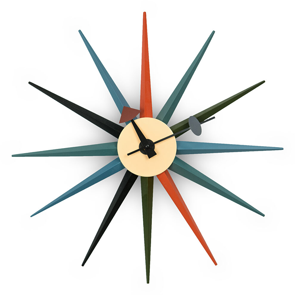Multi-color metal star silent non-ticking wall clock by Leisure Mod