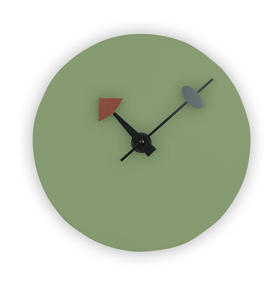 Mint finish round silent non-ticking modern wall clock by Leisure Mod