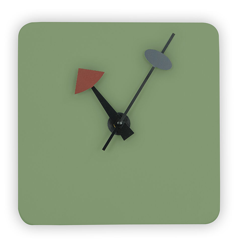 Mint square silent non-ticking modern wall clock by Leisure Mod