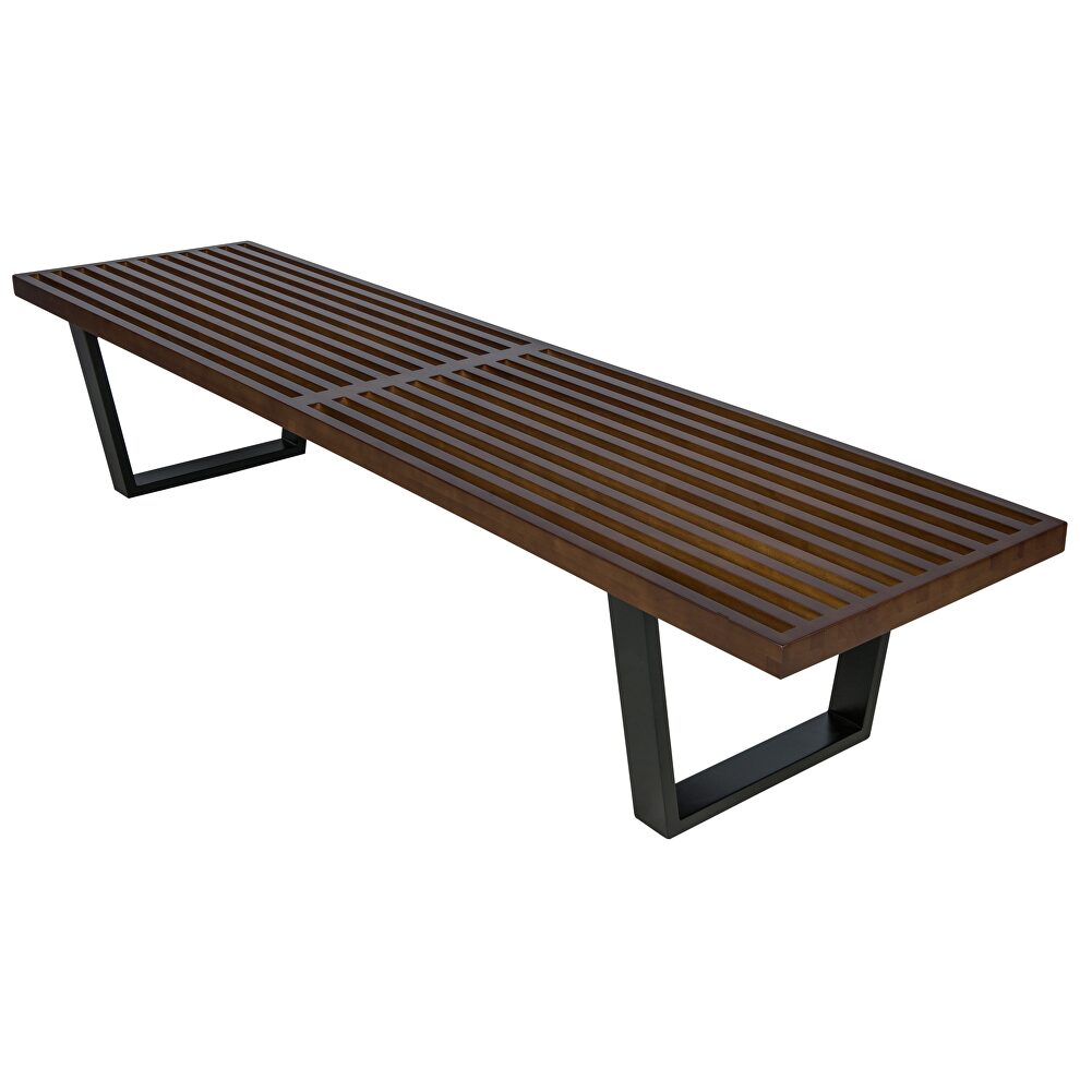 Natural hardwood casual style bench by Leisure Mod