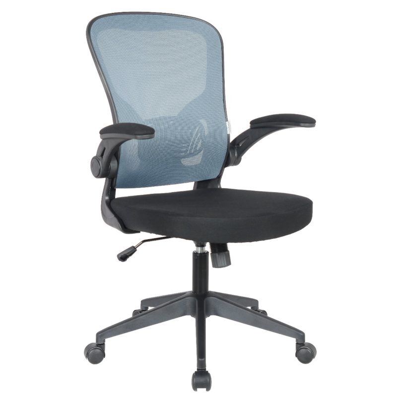 Gray nylon/ mesh adjustable swivel office chair by Leisure Mod