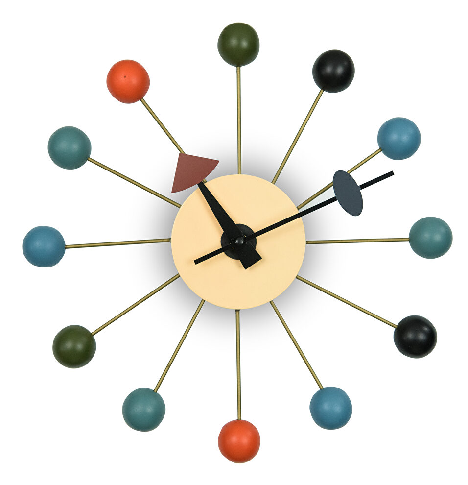 12 colorful pinwheel concept design clock by Leisure Mod