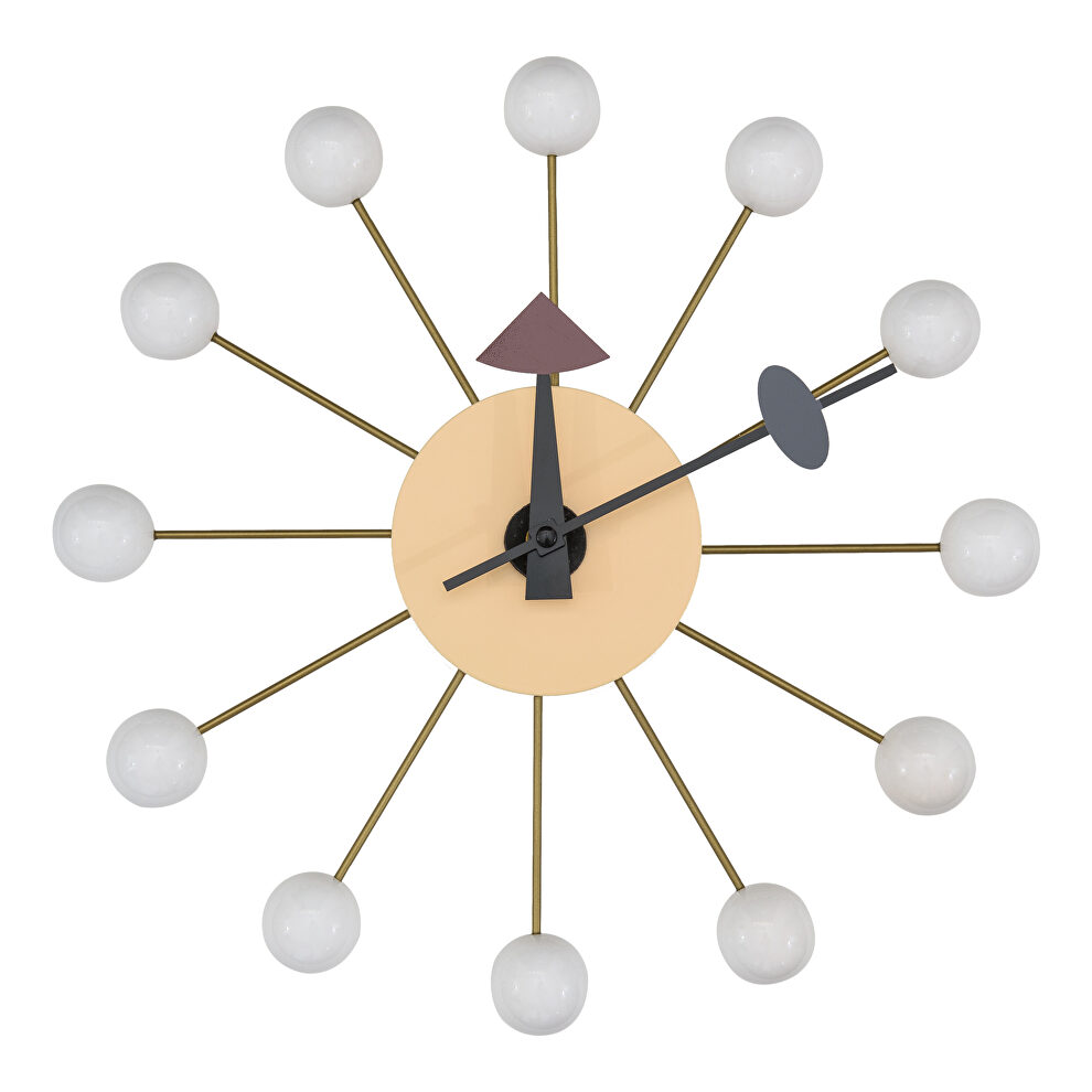 White pinwheel concept design clock by Leisure Mod