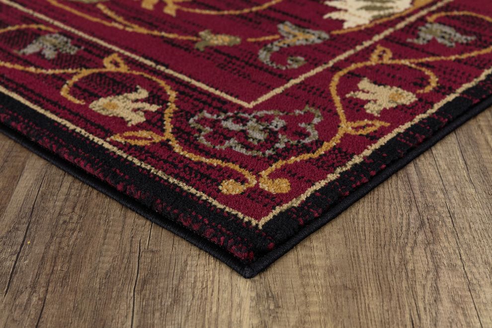 Crown 5'2 x 7'2 Traditional Floral Red area rug by Mod-Arte